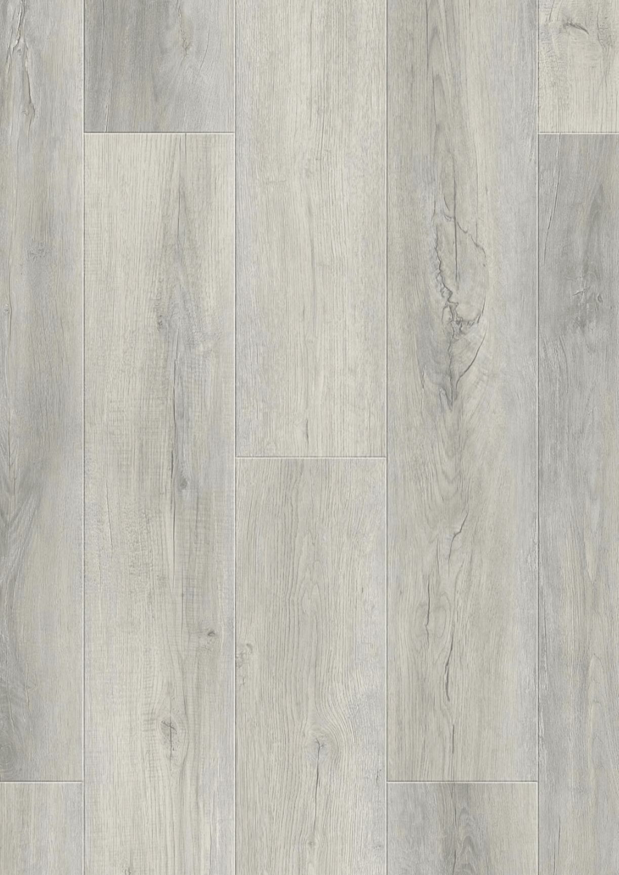 Close-up of gray wood-patterned flooring